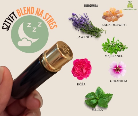 Sztyft aromaterapeutyczny z blendem BYE, BYE STRESS